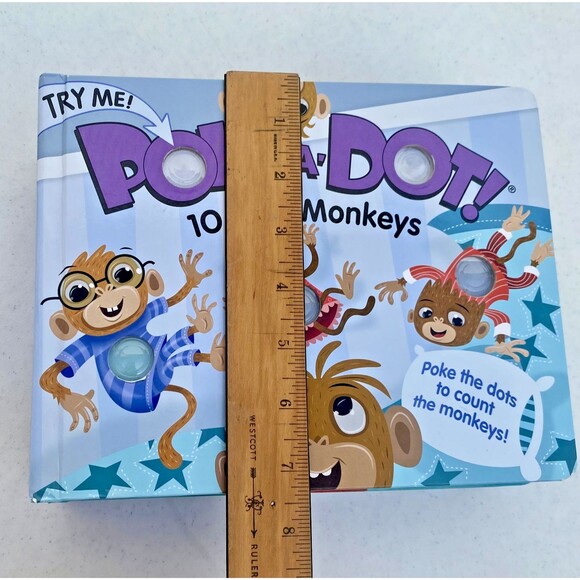 Melissa & Doug Poke-A-Dot: 10 Little Monkeys -30 Poke-able poppin dots Kids Book - Picture 10 of 10